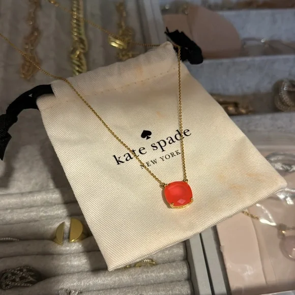 Kate Spade Pink “Cause a Stir” Pendant Necklace - Picture 1 of 5